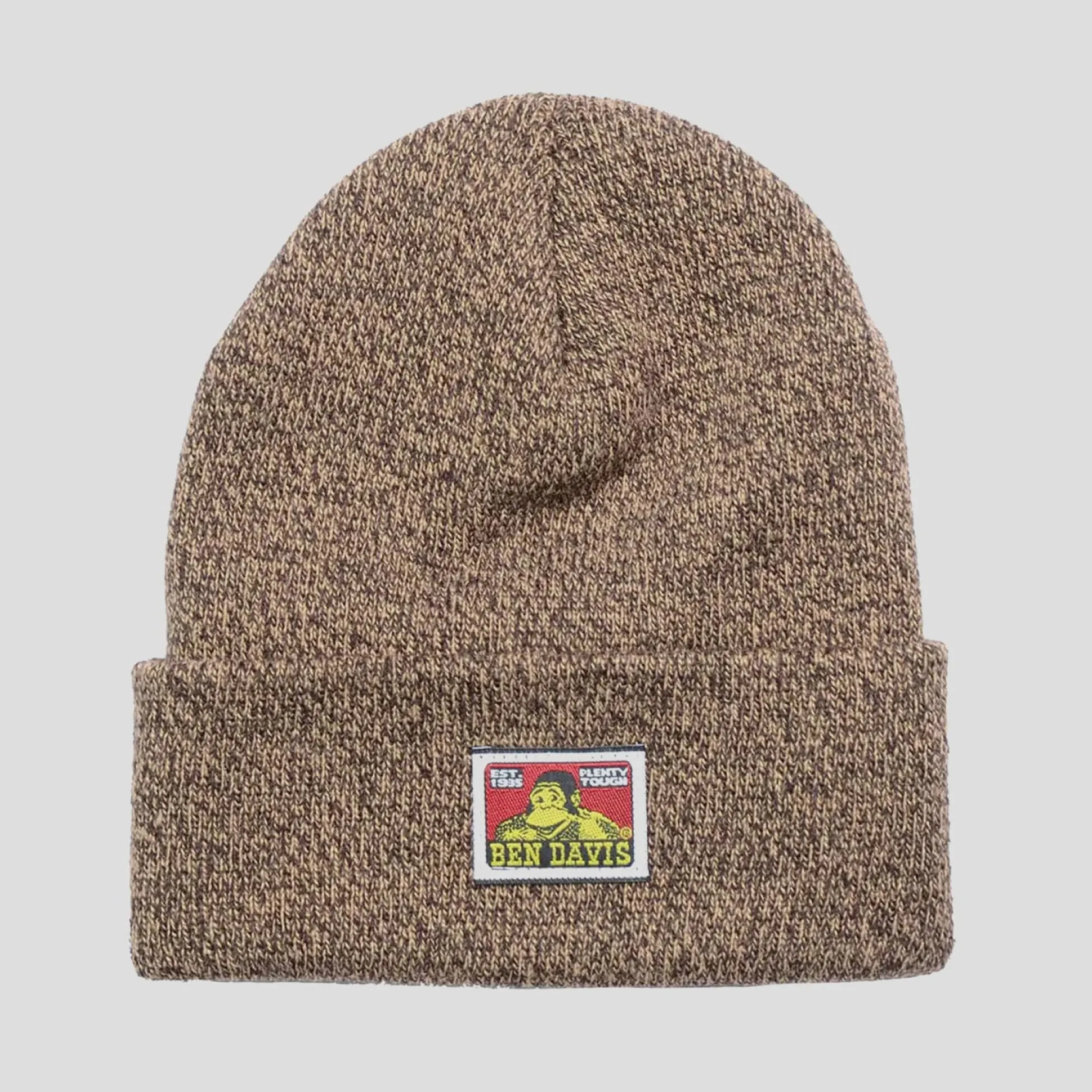 Ben Davis Classic Logo Beanie - Marbled Brown