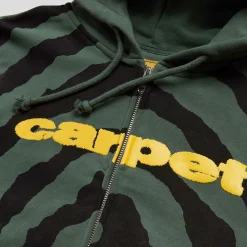 Carpet Company Spiral Zip-up Hoodie - Forest Green