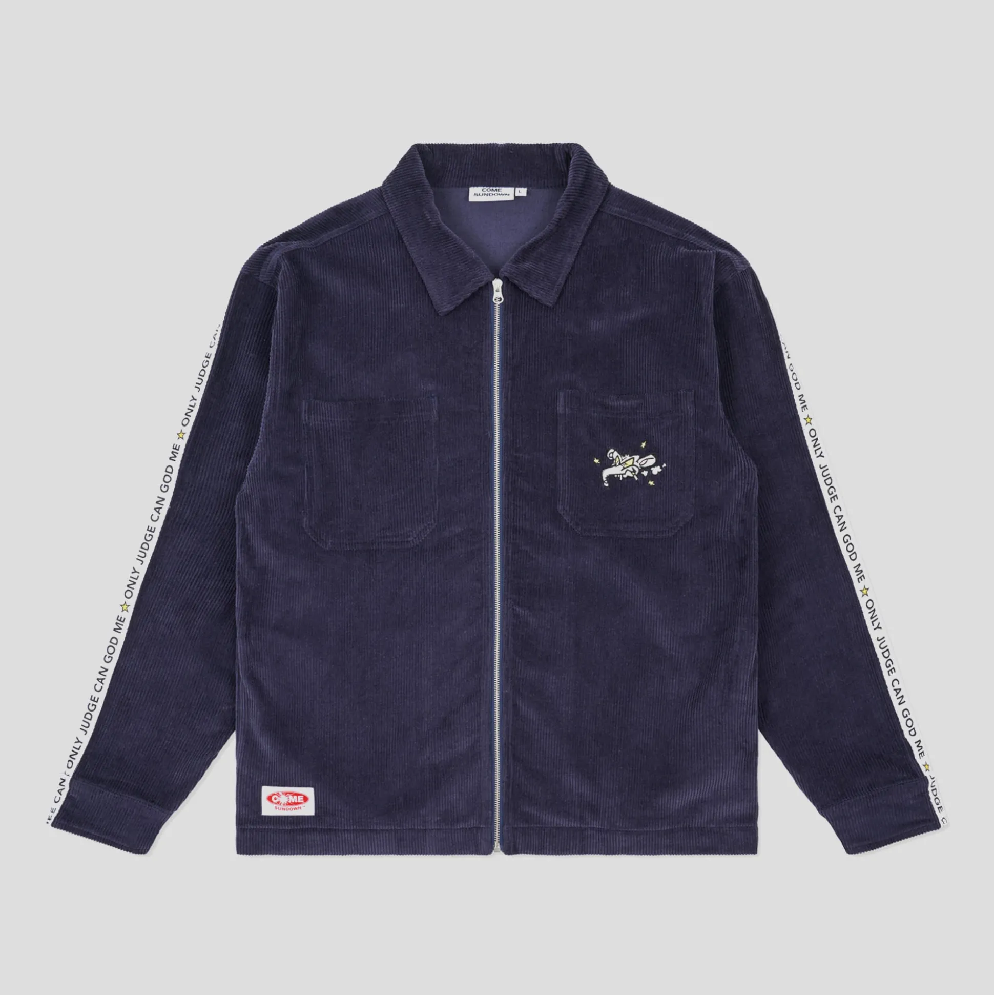 Come Sundown Only Judge Can God Me Jacket - Navy