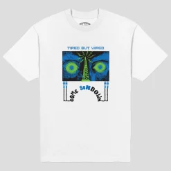Come Sundown Tired But Wired Tee - White