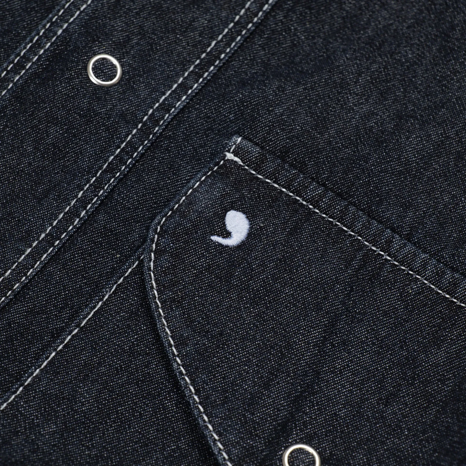 Dancer Double Pocket Shirt - Chambray Black
