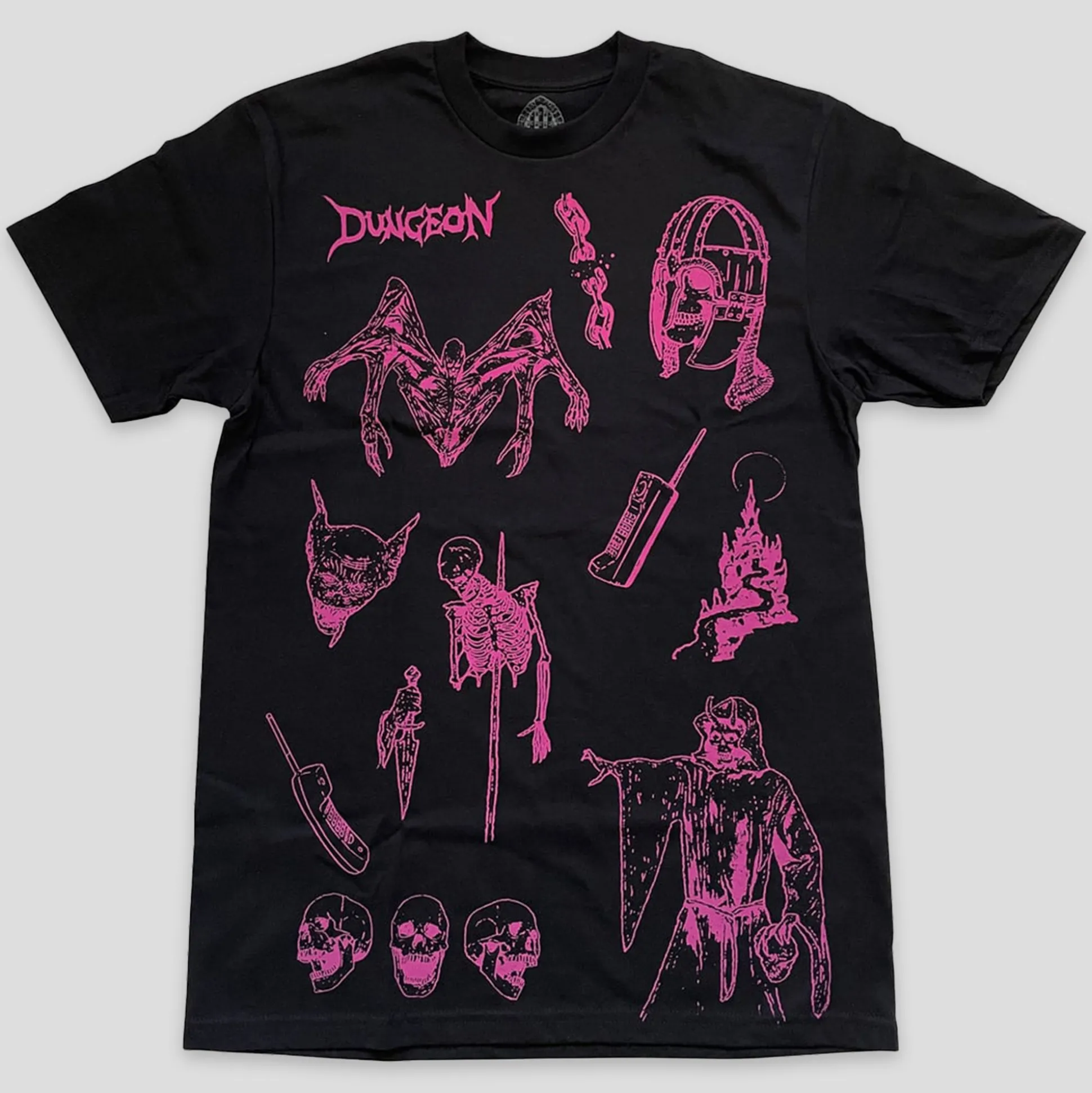 Dungeon Tales of Mystery Tee - Black / Neon Pink