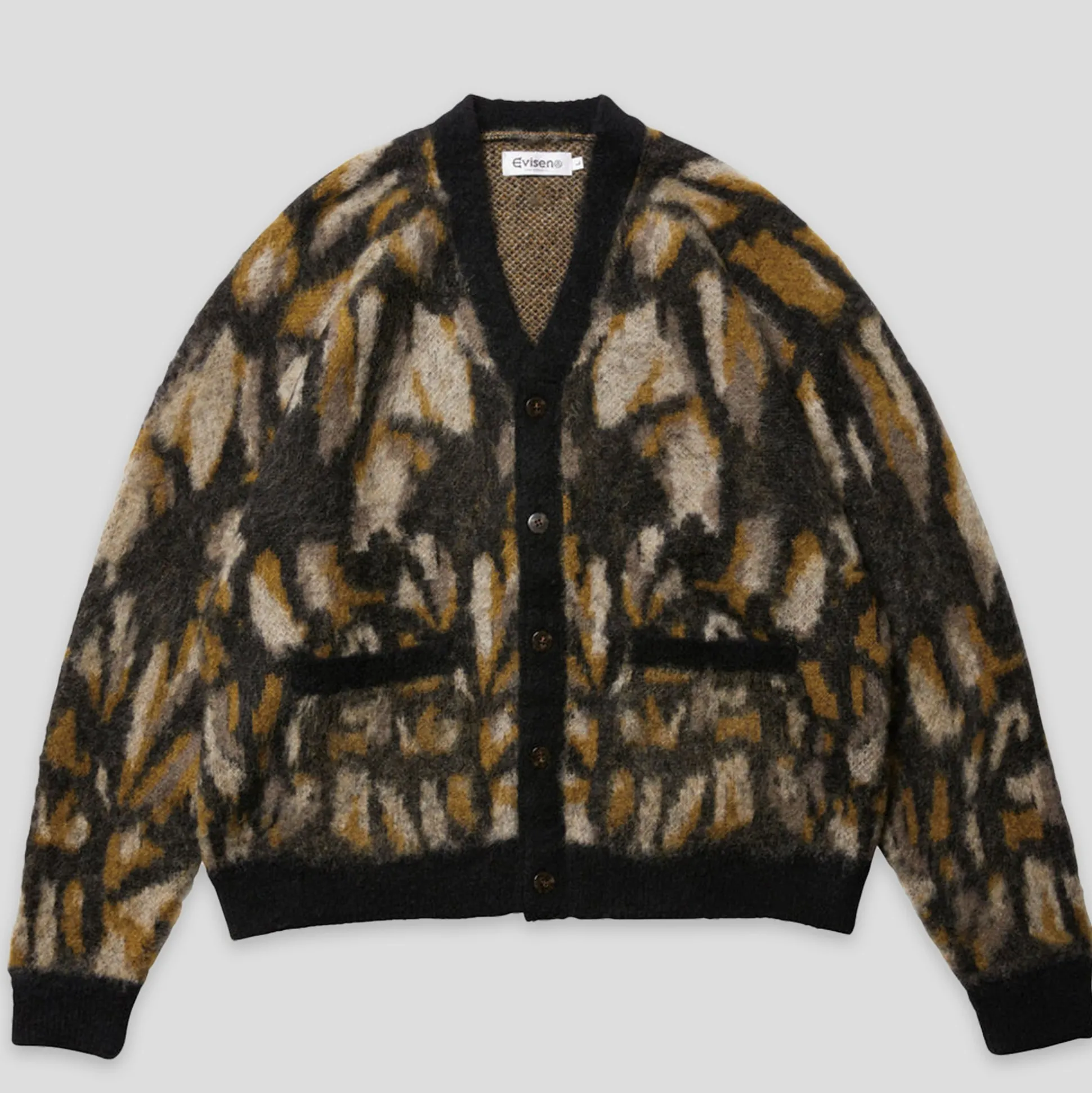 Evisen Skull Camo Cardigan - Black