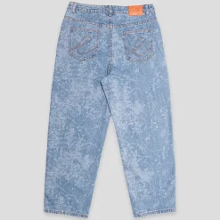 Hoddle 16 Ounce Denim Ranger Jean - Laser Paint Splatter Light Wash Bl