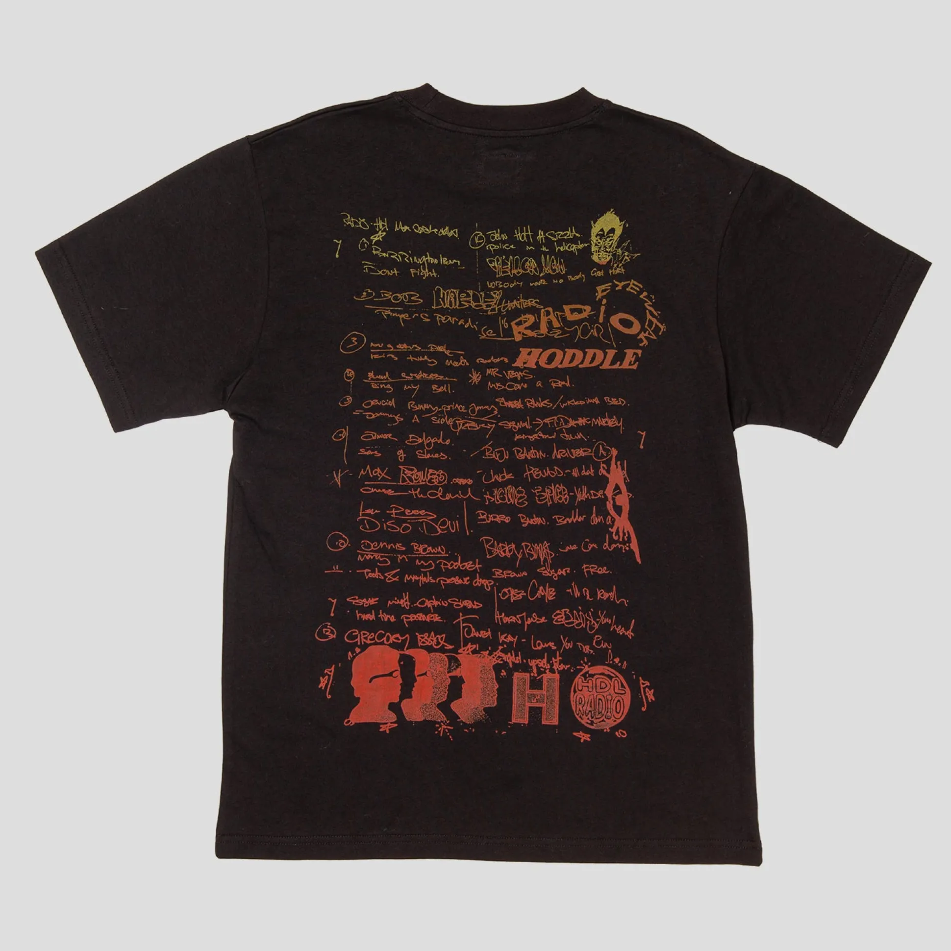 Hoddle & Radio Tracklist Tee - Black