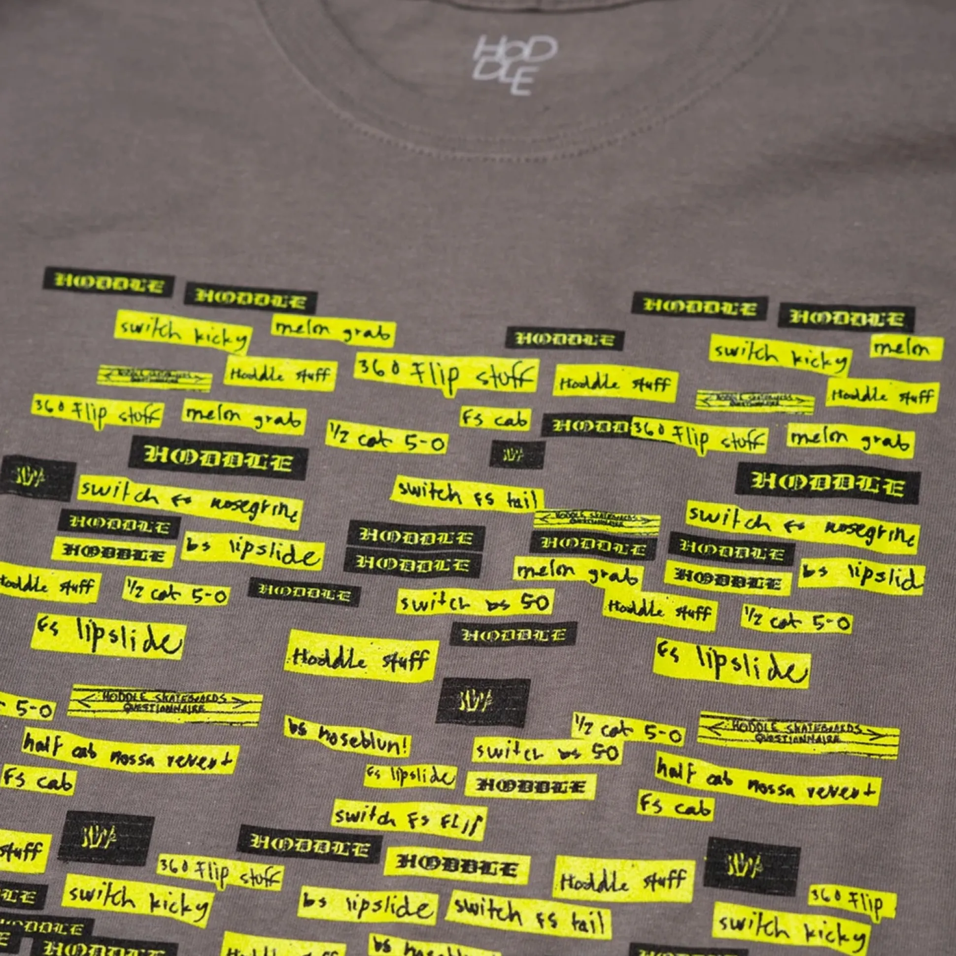 HODDLE "LIST" TEE GREY