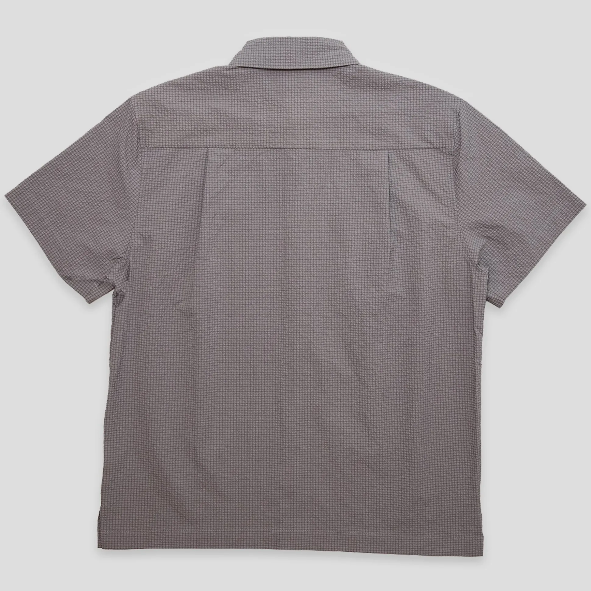 Hoddle Seersucker Short Sleeve Shirt - Grey