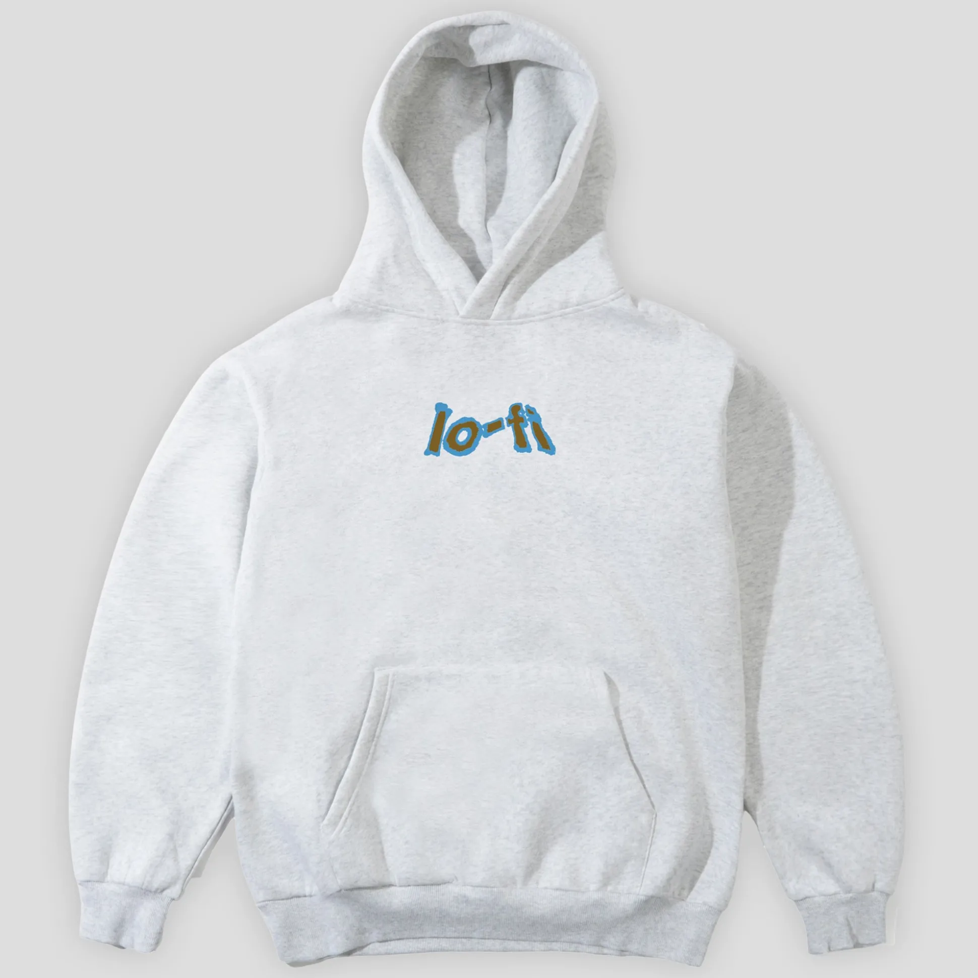 Lo-Fi Melt Logo Pullover Hood - Ash
