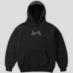 Lo-Fi Melt Logo Pullover Hood - Black