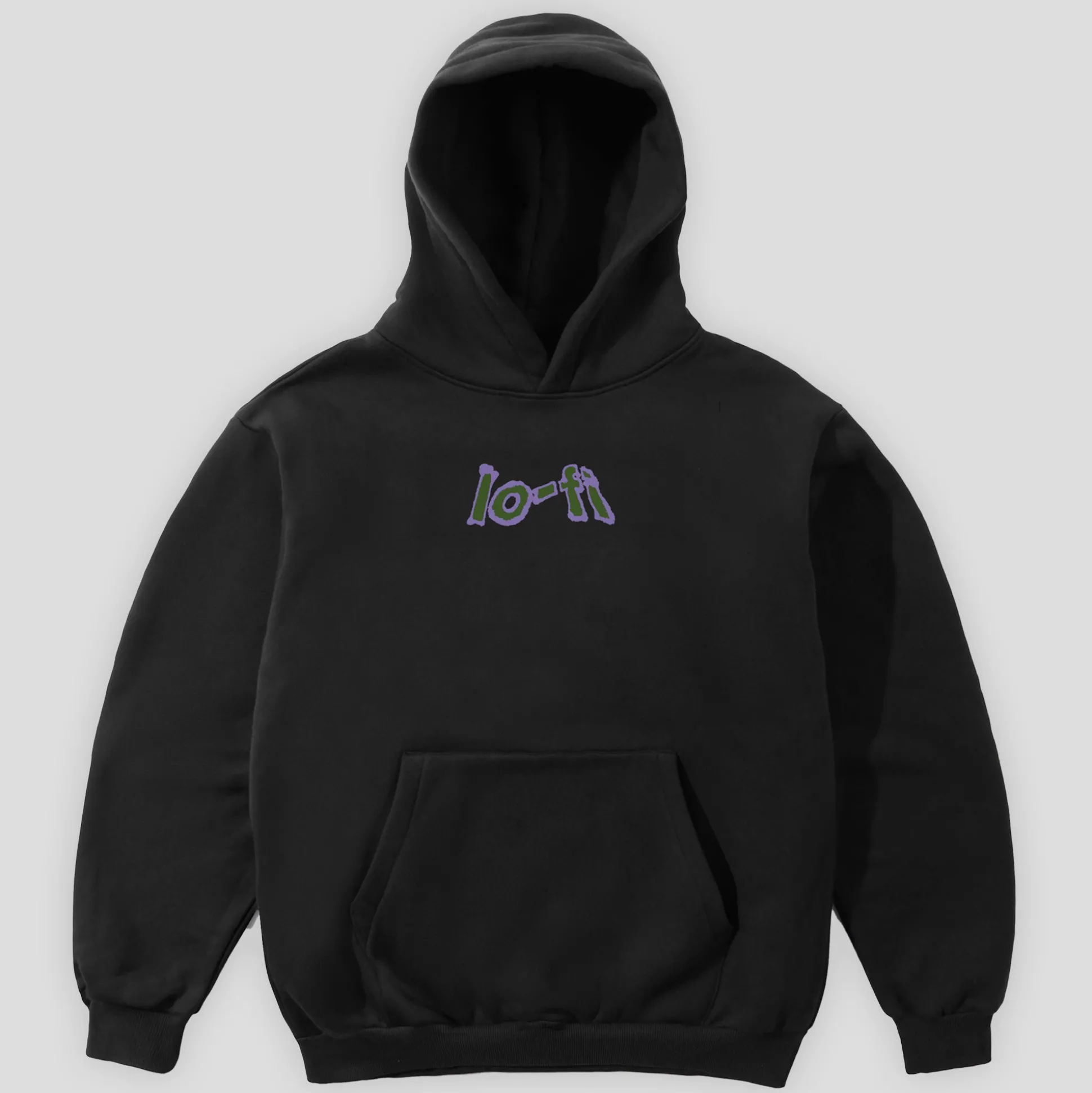 Lo-Fi Melt Logo Pullover Hood - Black