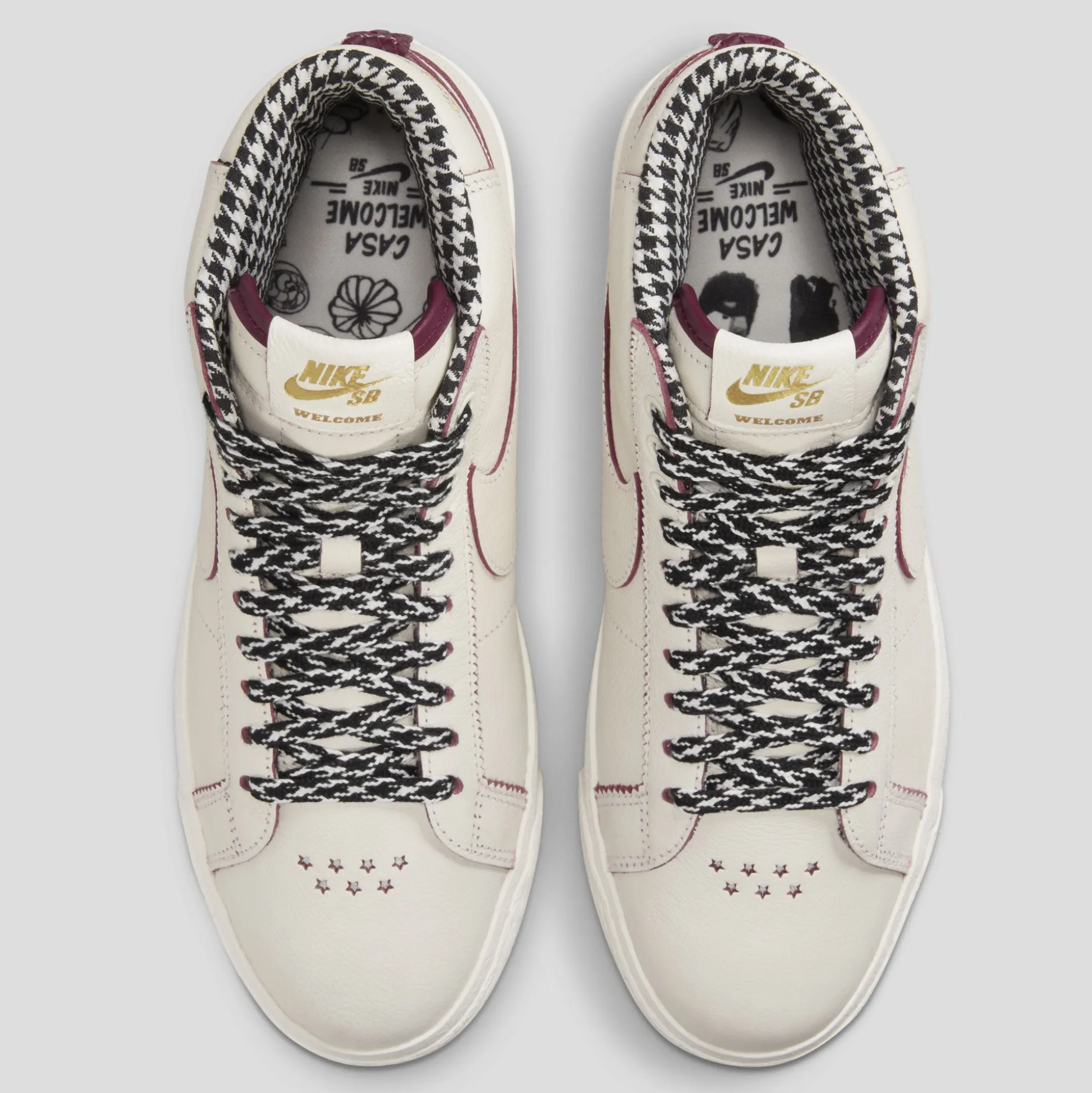 Nike SB & Welcome Madrid Zoom Blazer Mid - Sail / Dark Beetroot