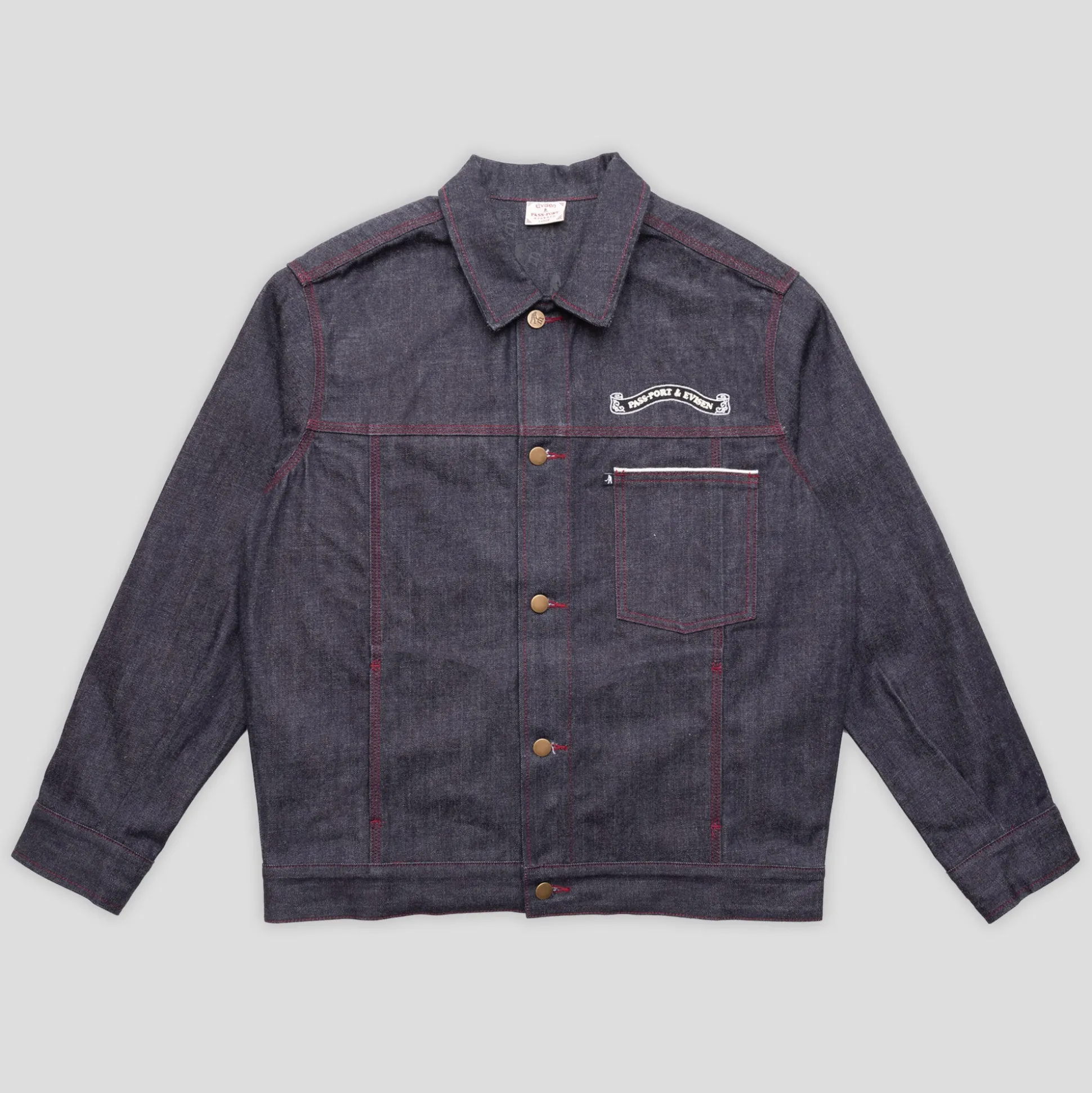 Pass~Port & Evisen Selvedge Denim Workers Club Jacket - Raw Denim