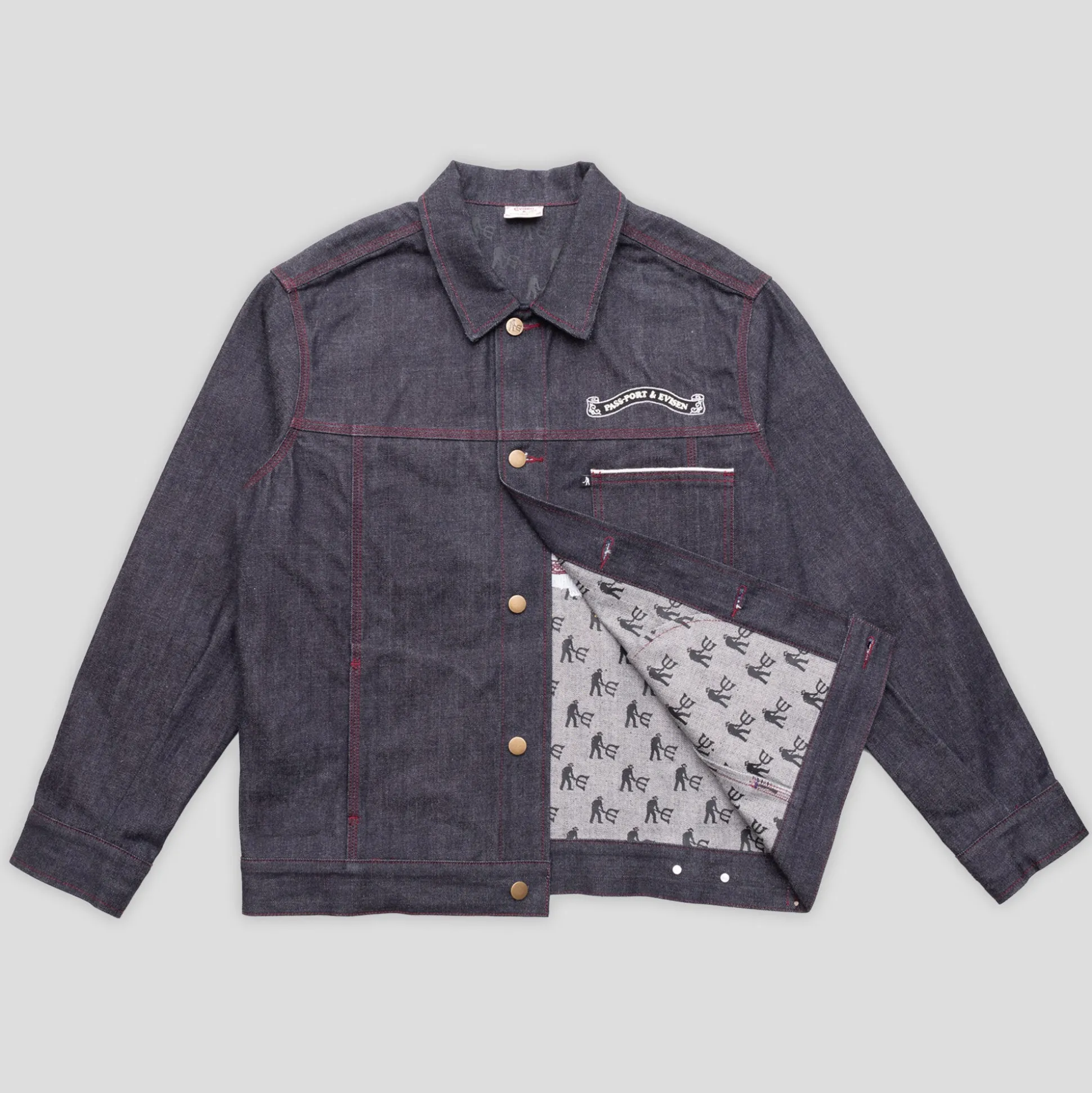 Pass~Port & Evisen Selvedge Denim Workers Club Jacket - Raw Denim