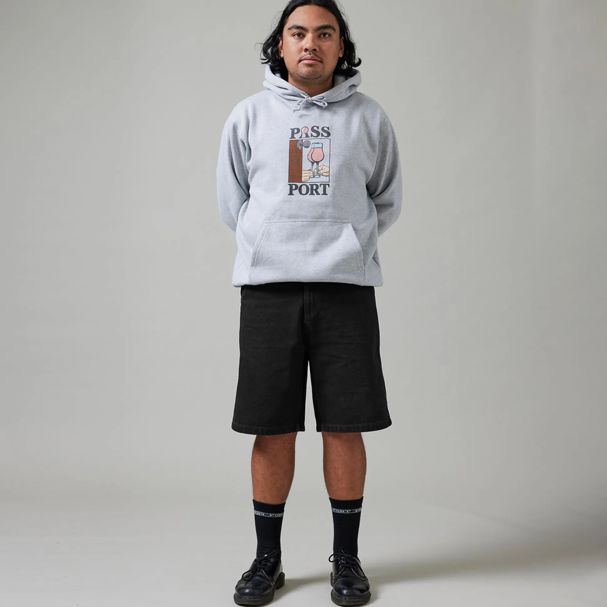 Pass~Port Blended Recycled Cotton Workers Club Jean Short - Washed Bla