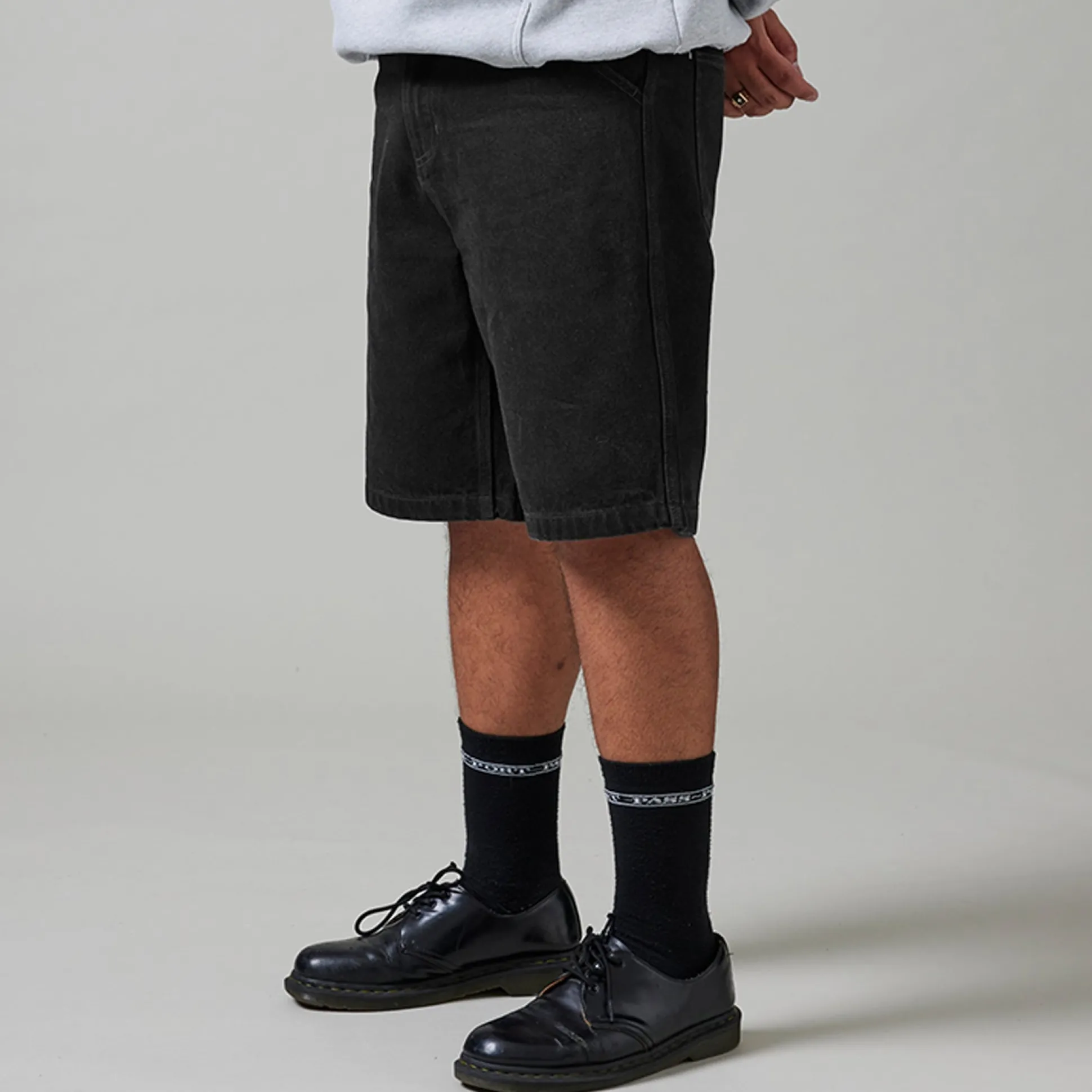 Pass~Port Blended Recycled Cotton Workers Club Jean Short - Washed Bla