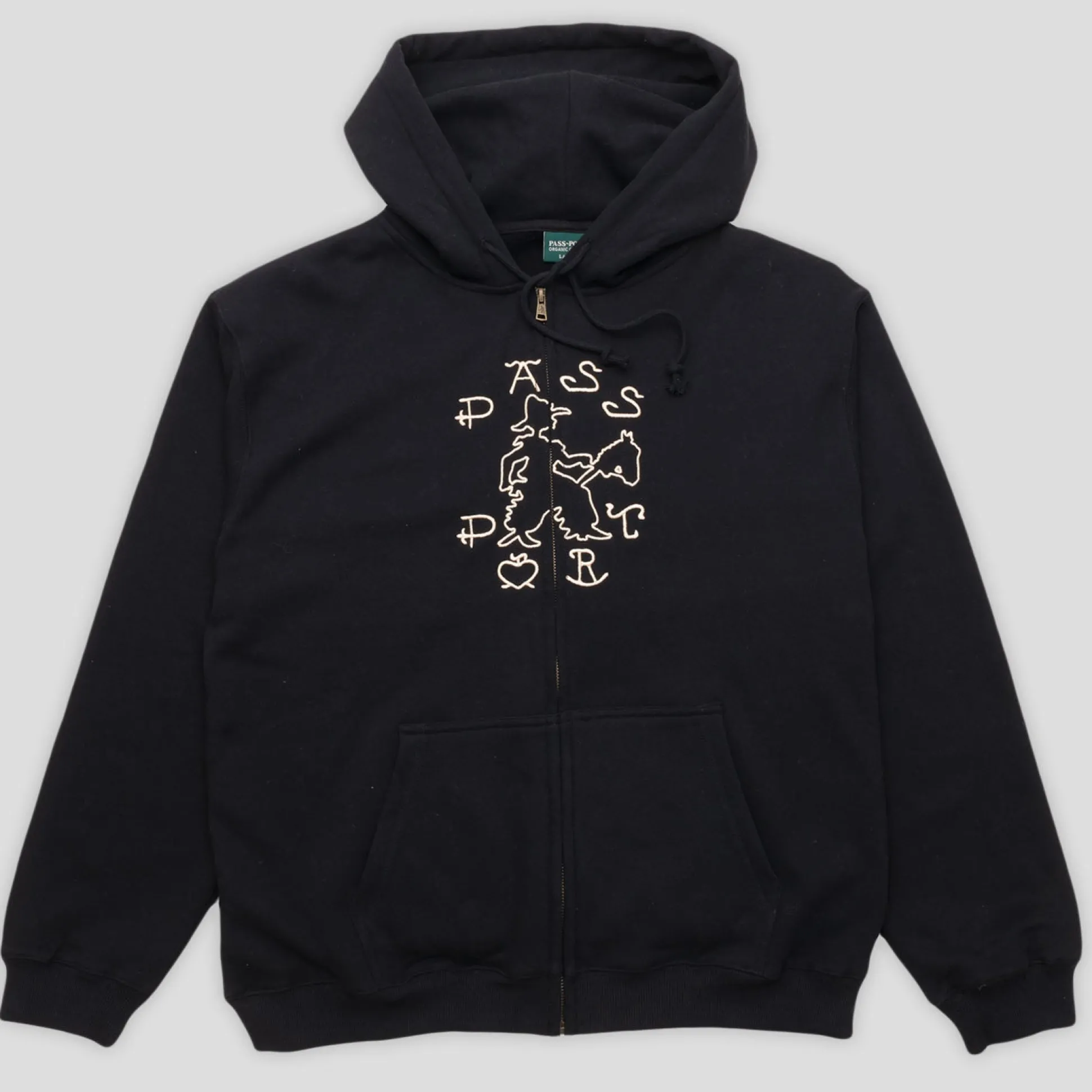 Pass~Port Cowpoke Organic Fleece Zip Hoodie - Black