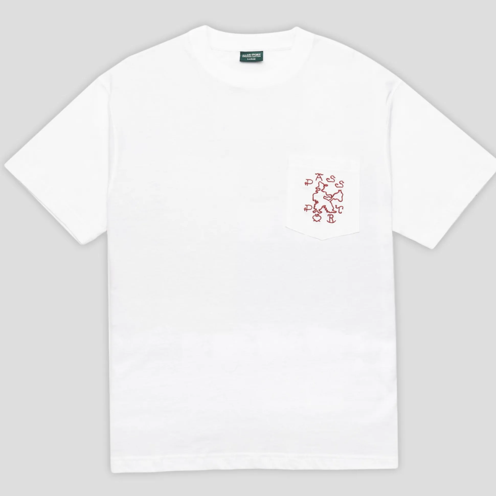 Pass~Port Cowpoke Organic Cotton Pocket Tee - White
