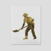 PASS~PORT DIGGER DIE CUT STICKER GOLD