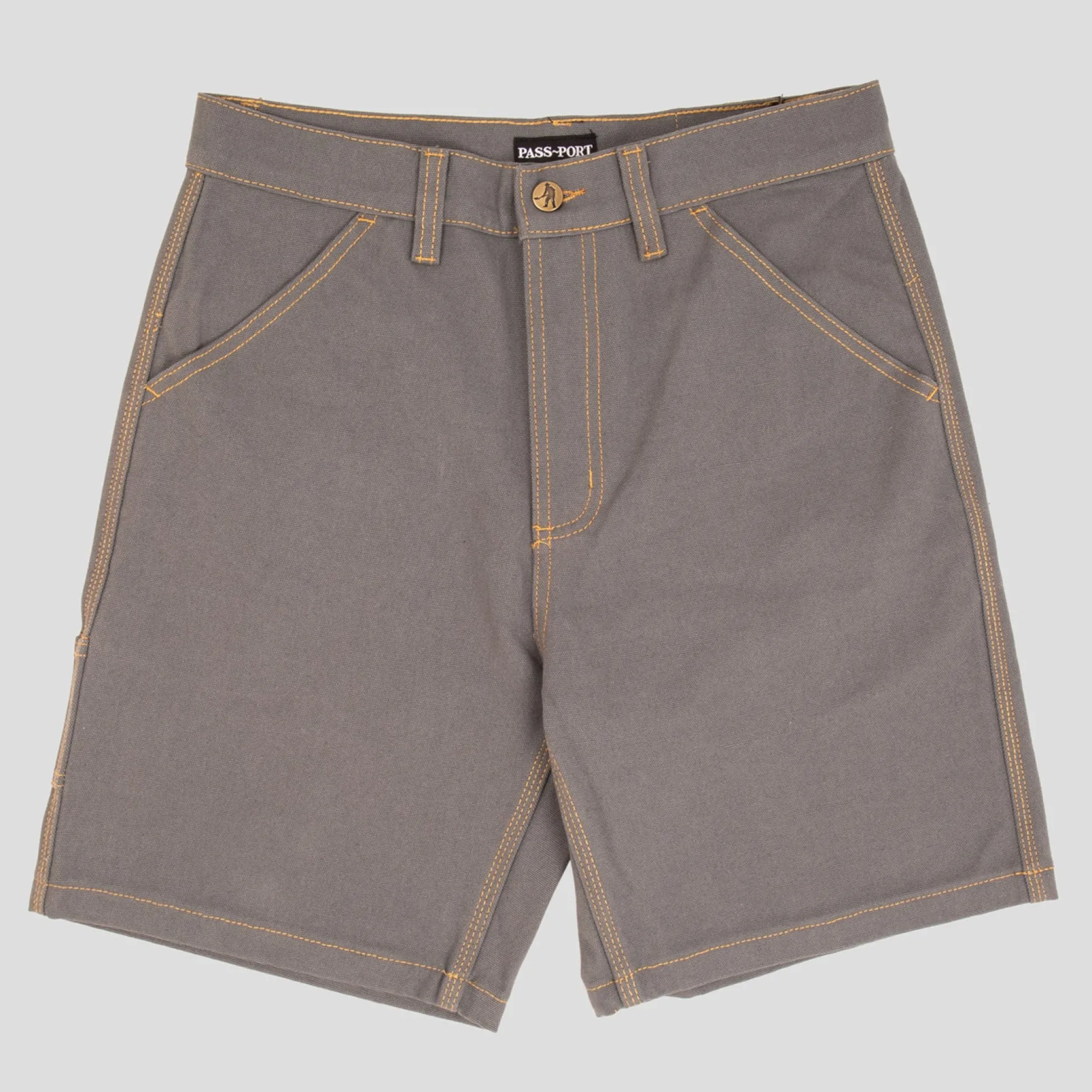 PASS~PORT "DIGGERS CLUB" SHORTS ASH - CONTRAST STITCH