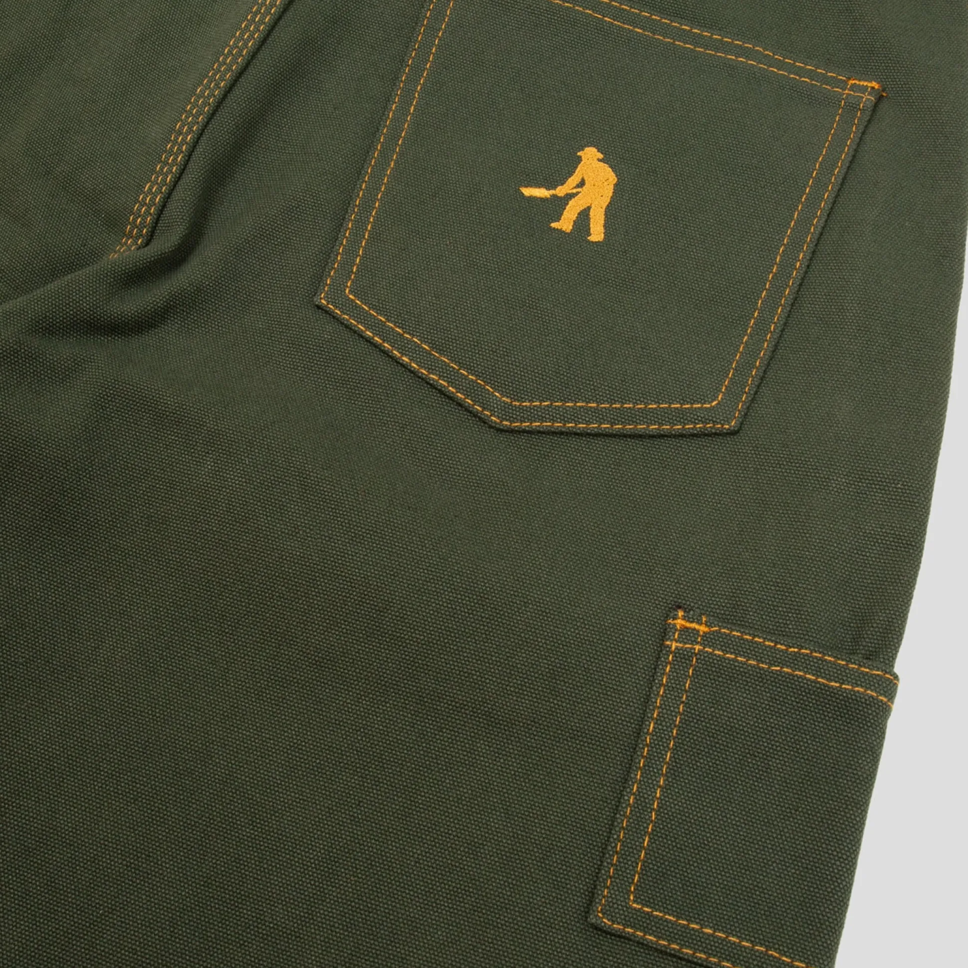 PASS~PORT "DIGGERS CLUB" SHORTS OLIVE - CONTRAST STITCH
