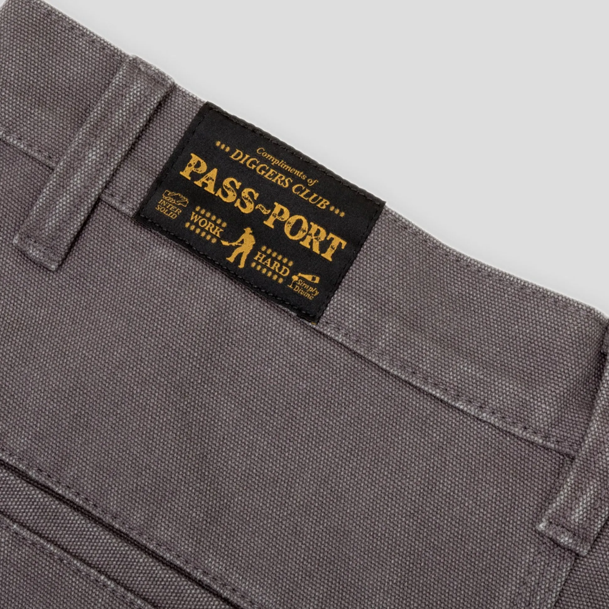 Pass~Port Double Knee Diggers Club Short - Charcoal