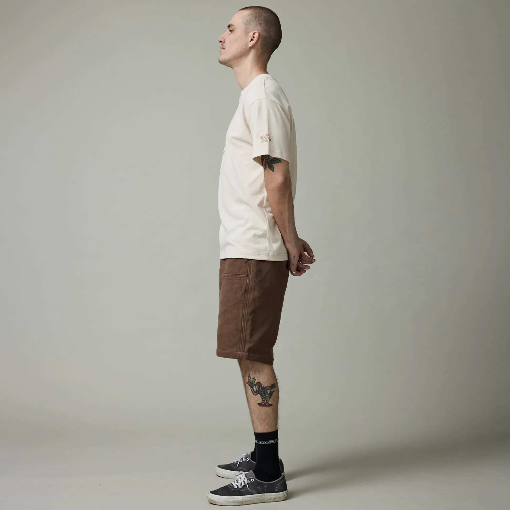 Pass~Port Double Knee Diggers Club Short - Washed Brown