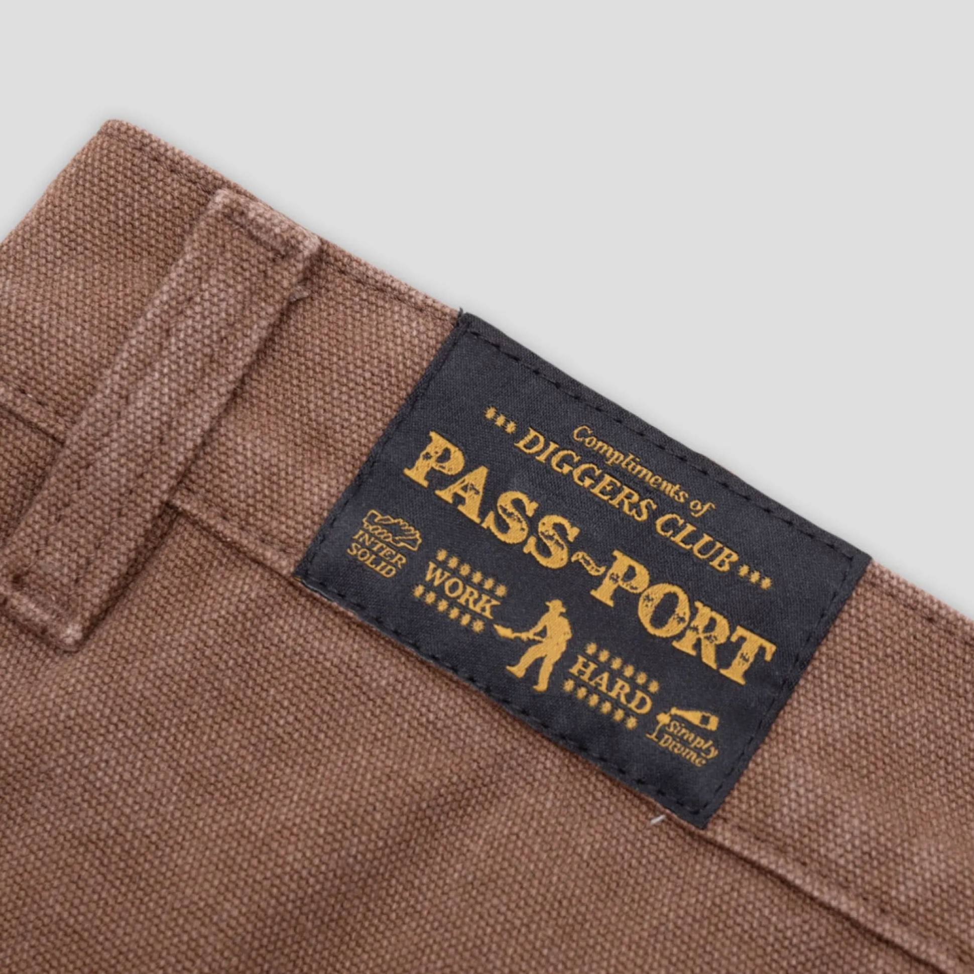 Pass~Port Double Knee Diggers Club Short - Washed Brown