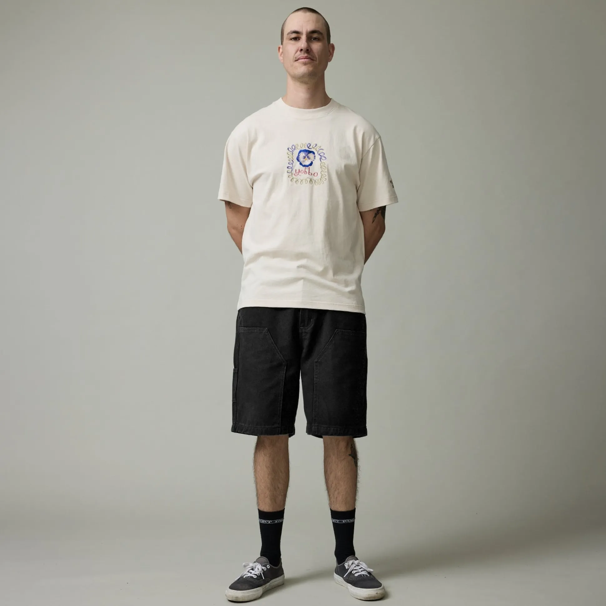 Pass~Port Double Knee Diggers Club Short - Washed Black