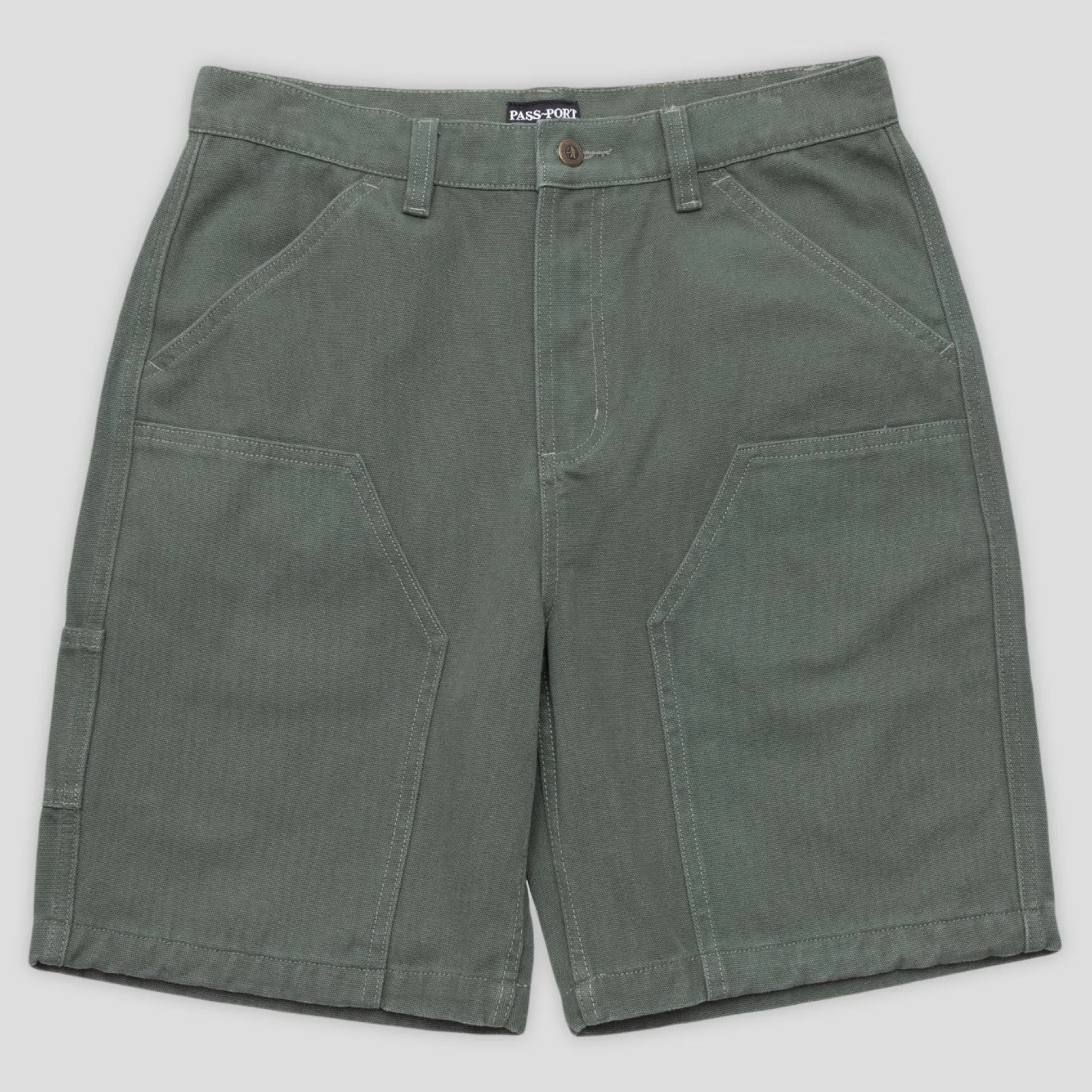 Pass~Port Double Knee Diggers Club Short - Washed Forest Green