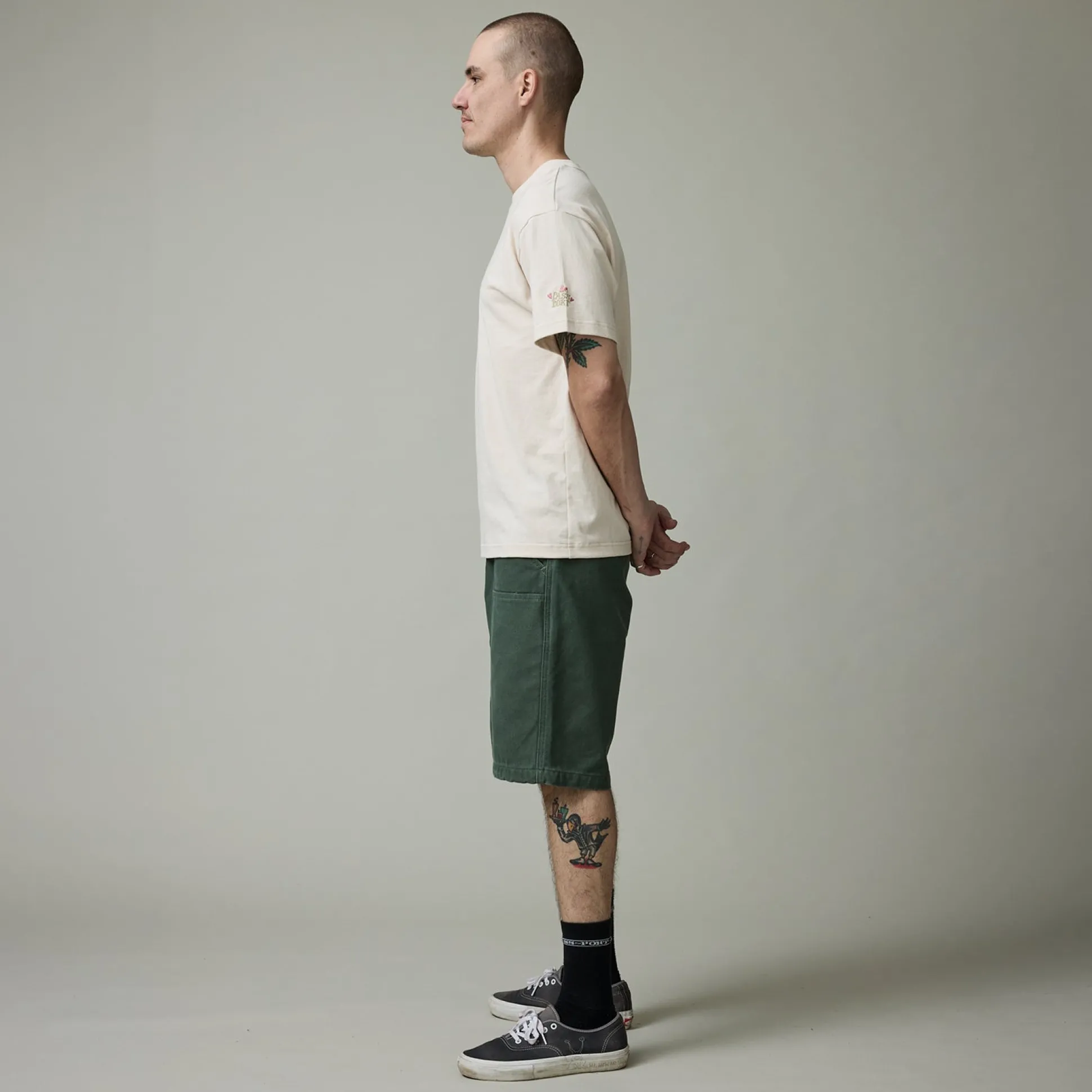 Pass~Port Double Knee Diggers Club Short - Washed Forest Green