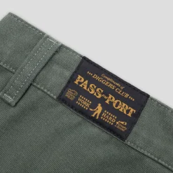 Pass~Port Double Knee Diggers Club Short - Washed Forest Green