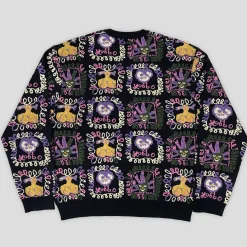 Pass~Port Faces Knit Sweater - Black