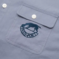 Pass~Port Fretworks Vineyard Shirt Long-sleeve - Steel Blue