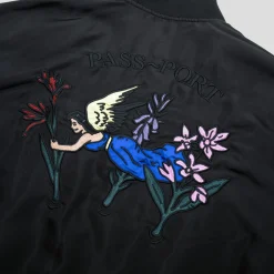 Pass~Port Gardening Satin Jacket - Black