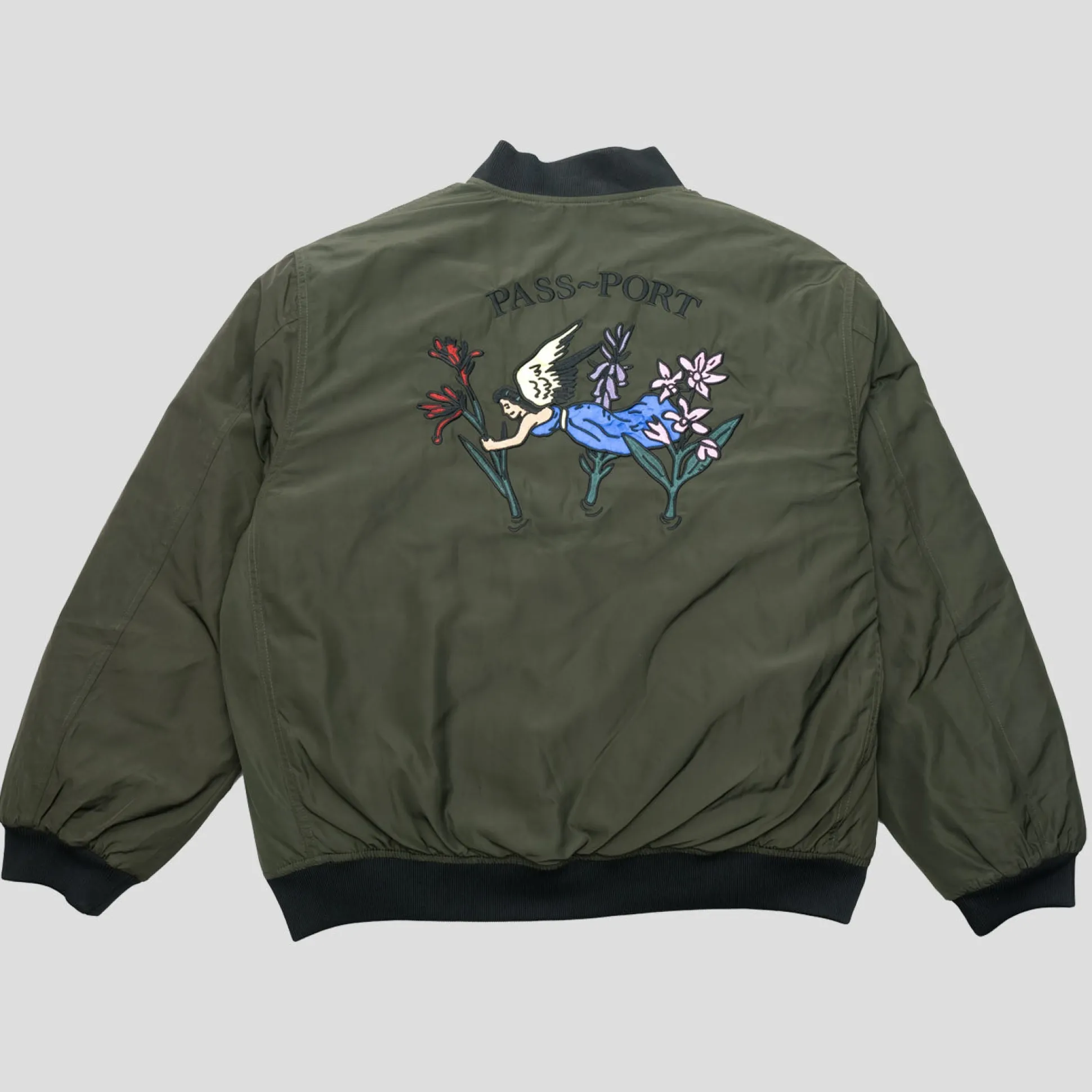 Pass~Port Gardening Satin Jacket - Forest Green