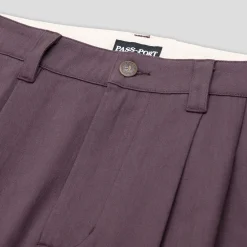 Pass~Port Herringbone Leagues Club Pant - Dark Plum