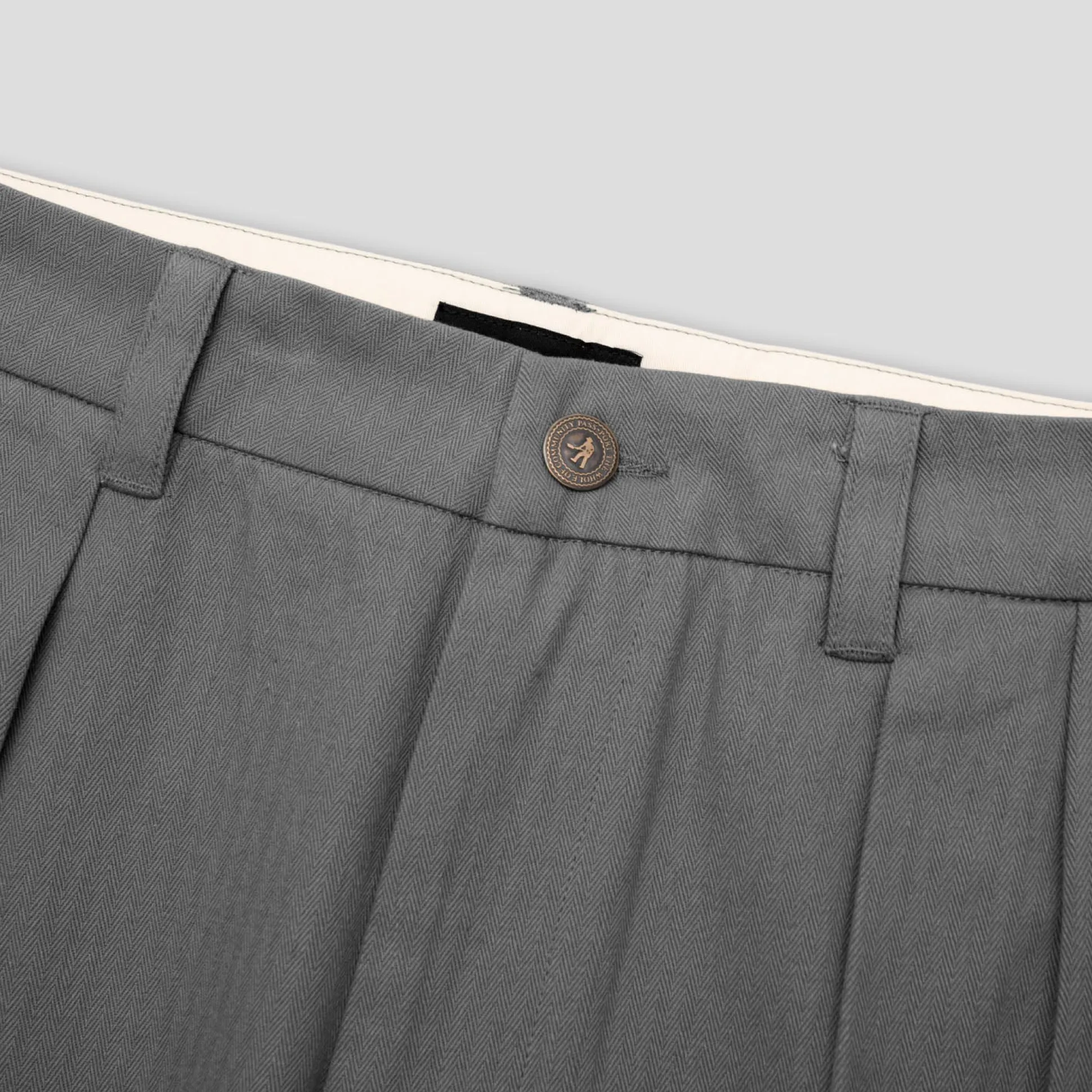 Pass~Port Herringbone Leagues Club Short - Grey
