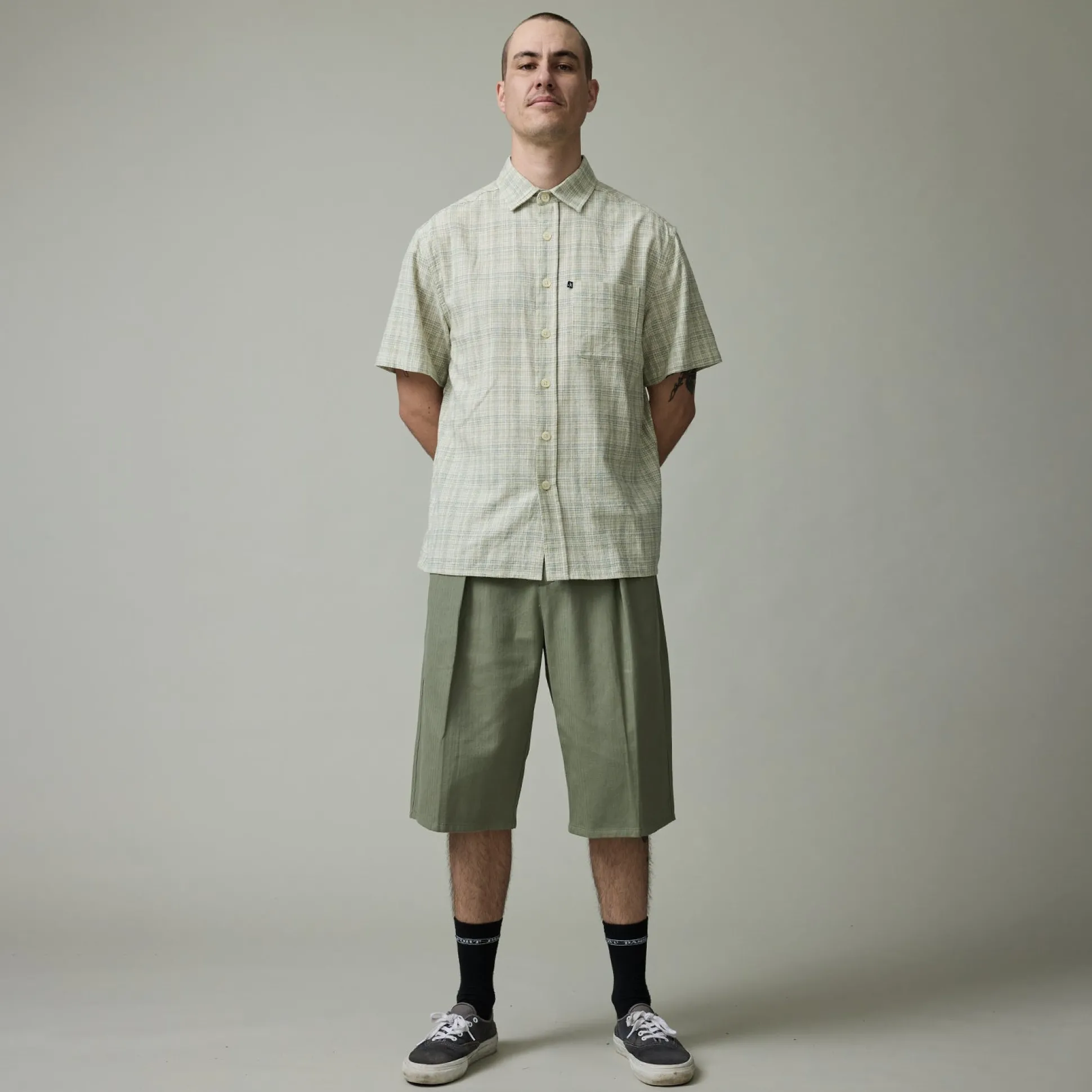 Pass~Port Herringbone Leagues Club Short - Sage