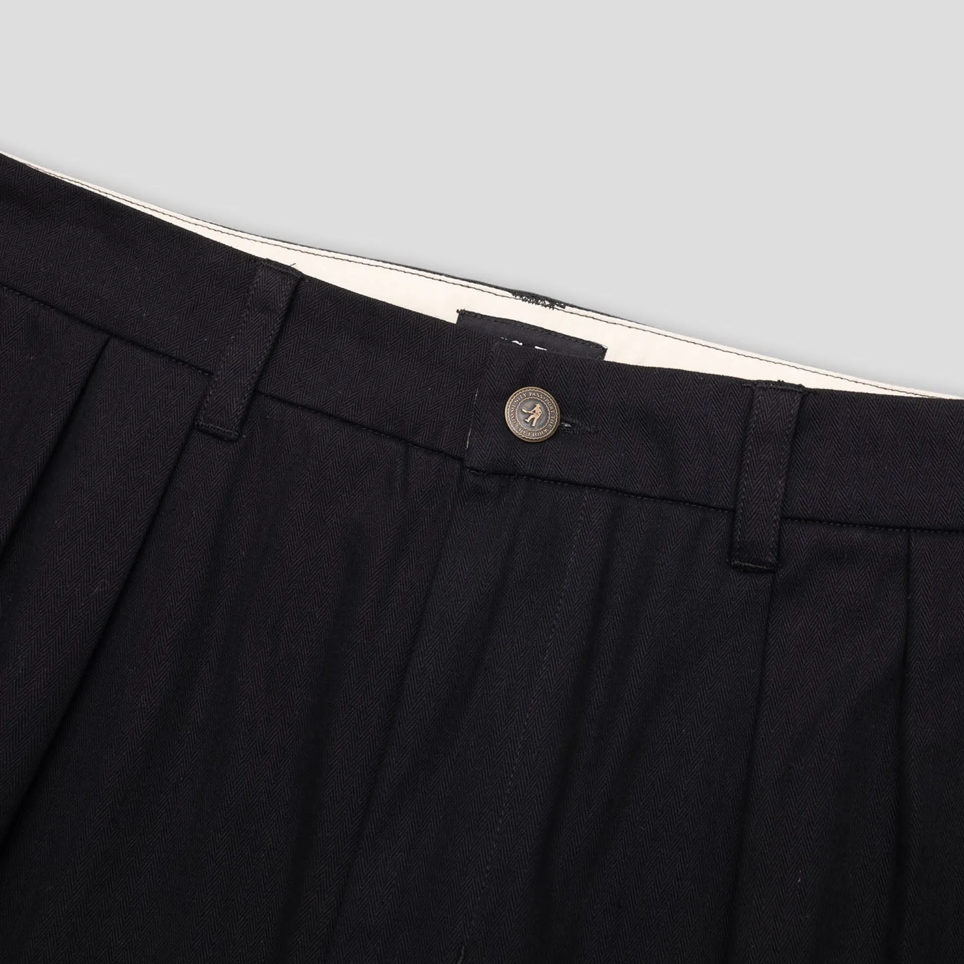Pass~Port Herringbone Leagues Club Pant - Black