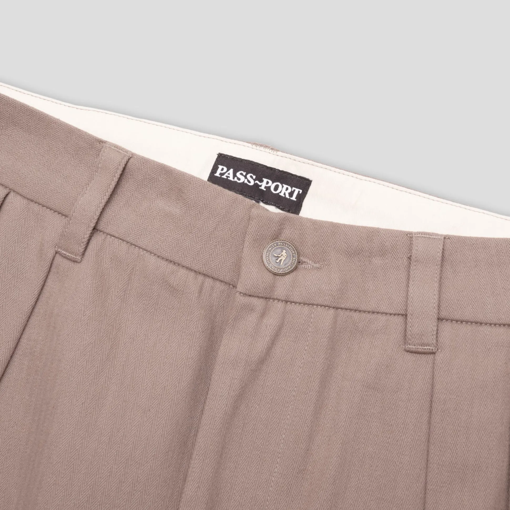 Pass~Port Herringbone Leagues Club Pant - Light Brown
