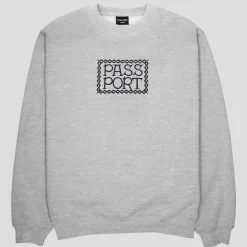 Pass~Port Invasive Embroidered Sweater - Ash