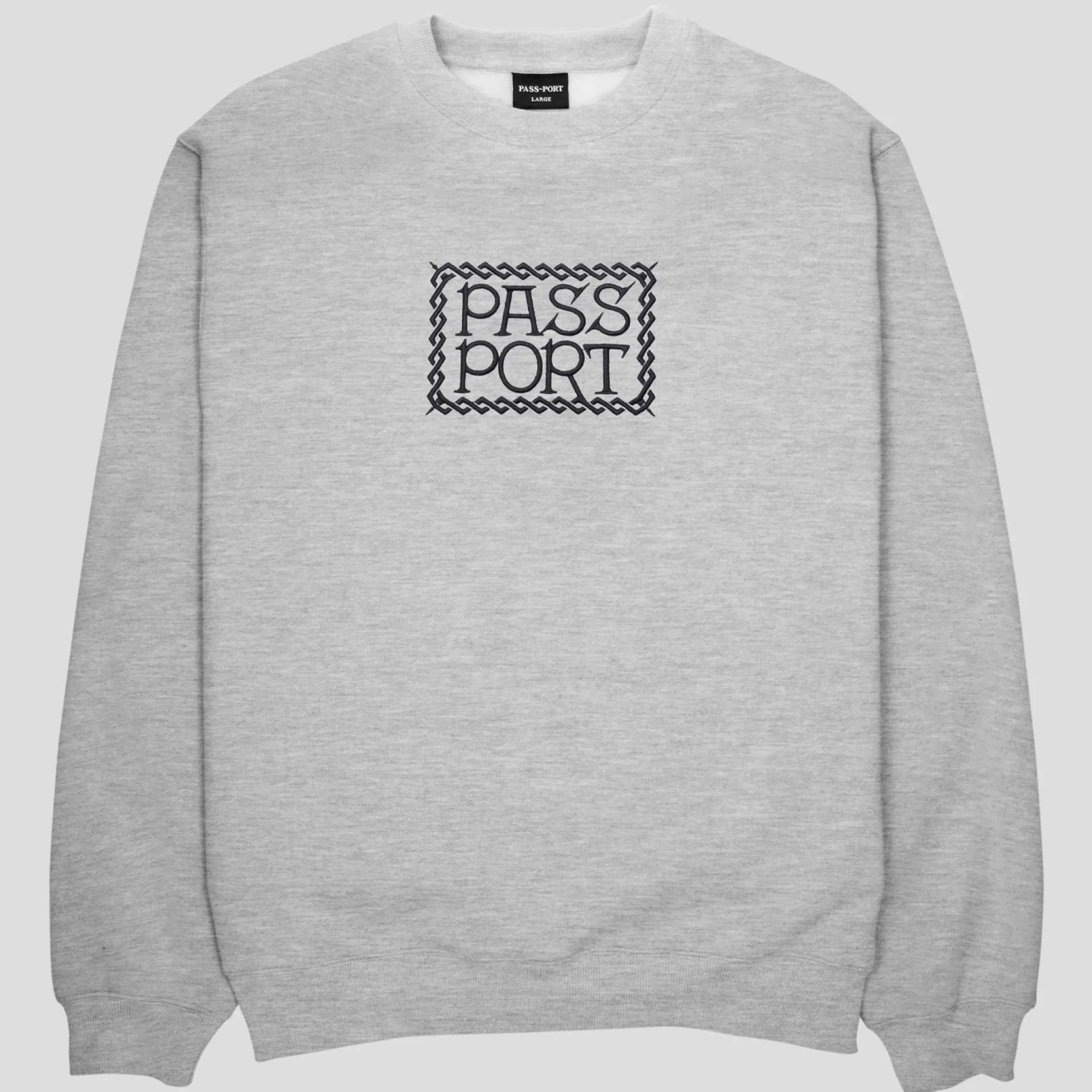 Pass~Port Invasive Embroidered Sweater - Ash