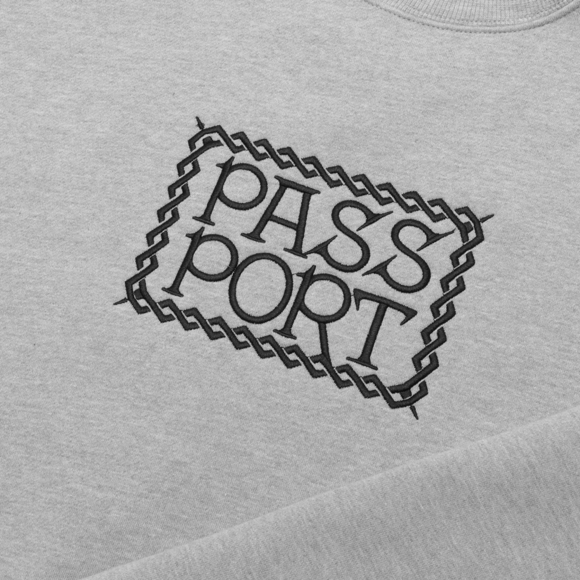 Pass~Port Invasive Embroidered Sweater - Ash