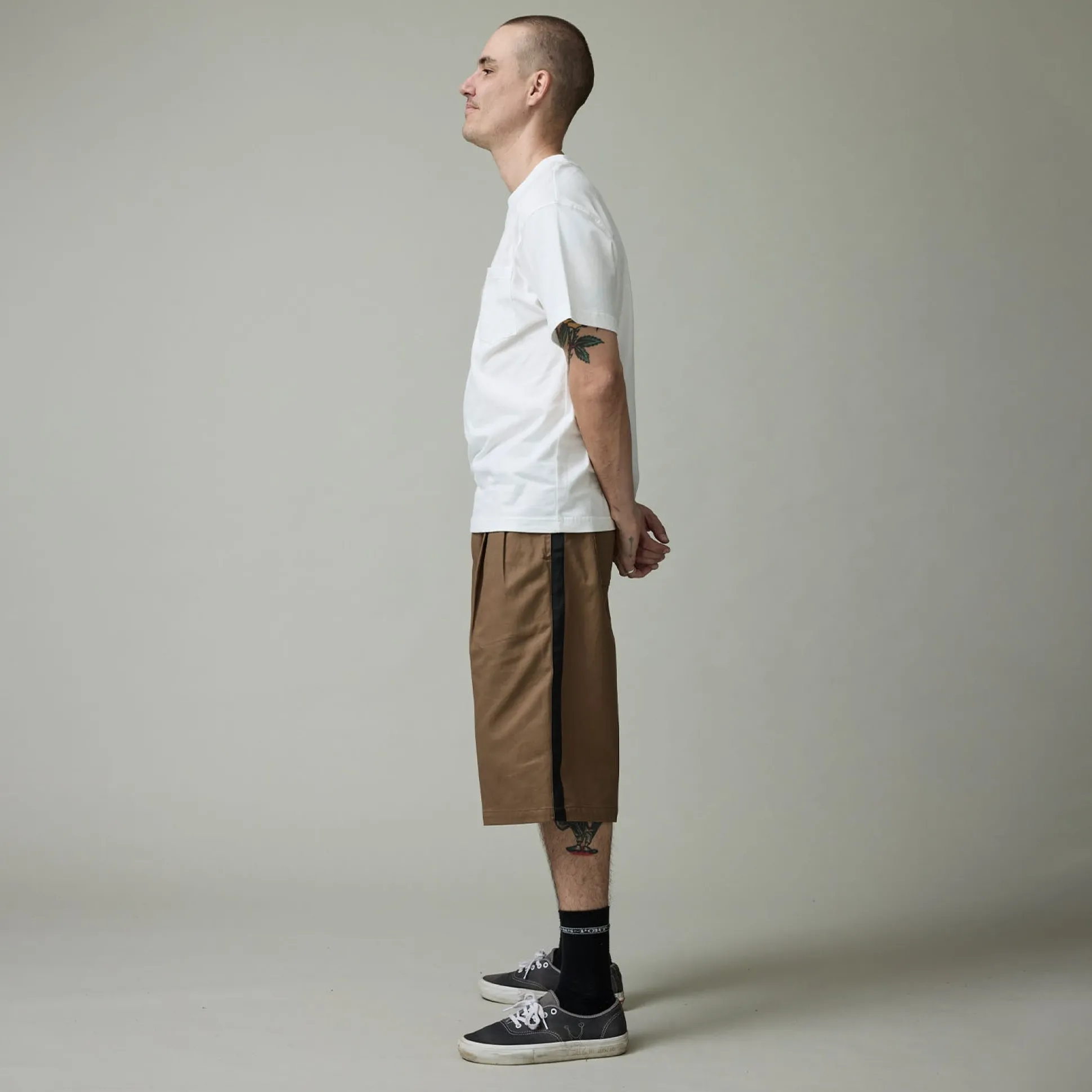Pass~Port Leagues Club Striped Short - Taupe / Black