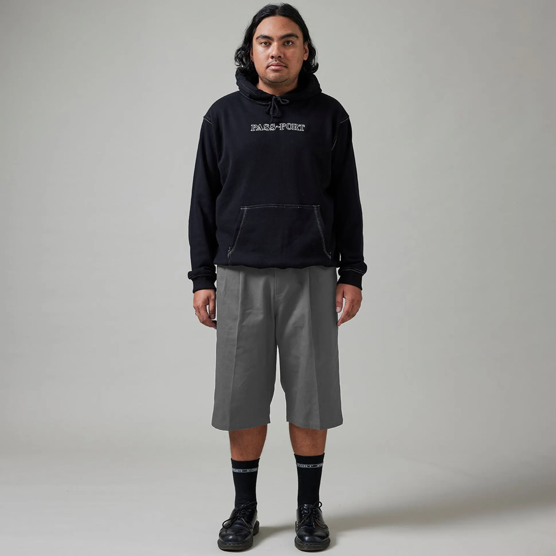 Pass~Port Leagues Club Striped Short - Grey / Black