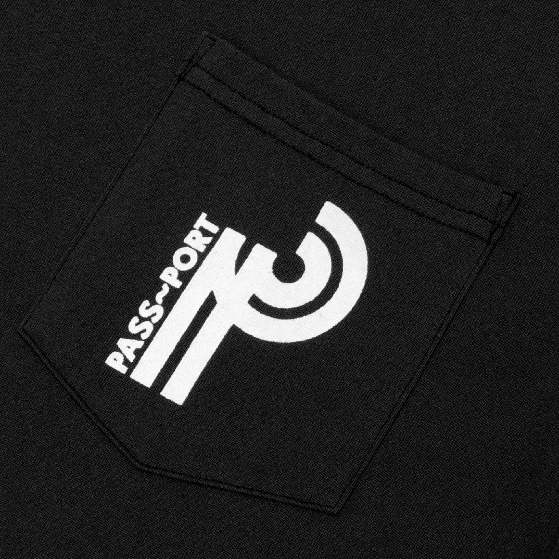 Pass~Port Long Con Long-sleeve Pocket Tee - Black