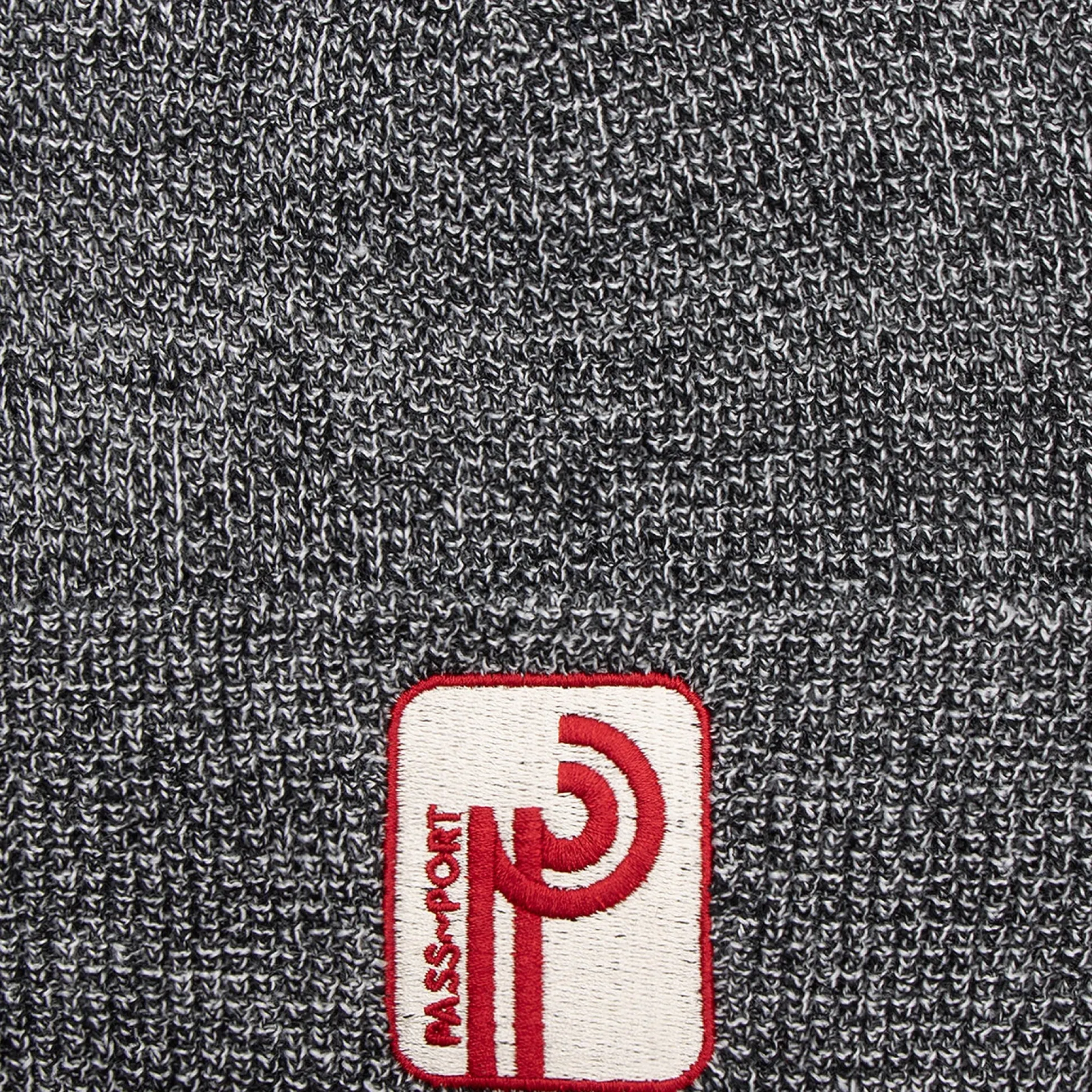 Pass~Port Long Con Waffle Knit Beanie - Grey Speckle