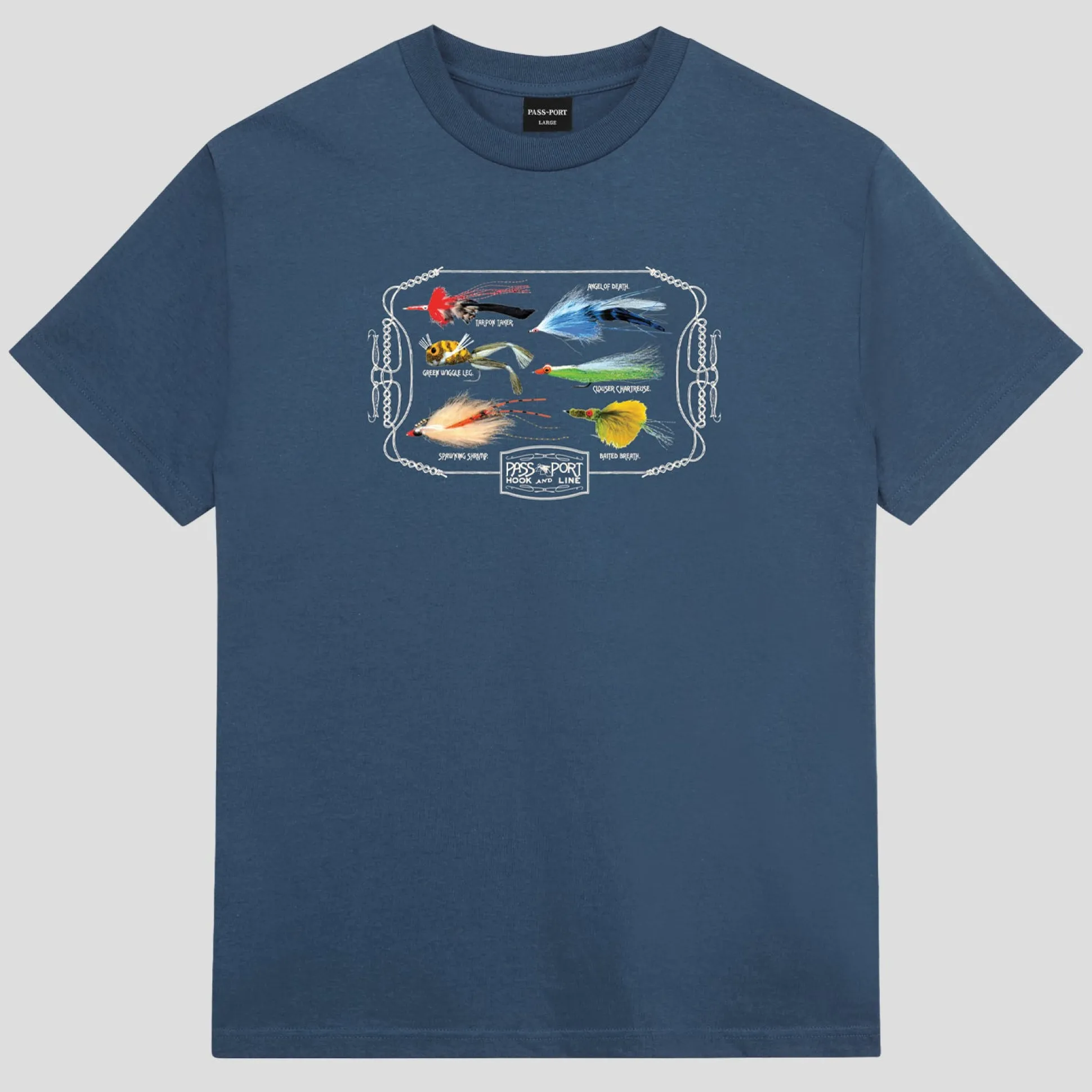 Pass~Port Lures Tee - Harbour Blue