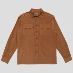 Pass~Port Micro Cord Workers Shirt - Caramel