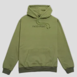 Pass~Port Official Contrast Organic Hoodie - Olive
